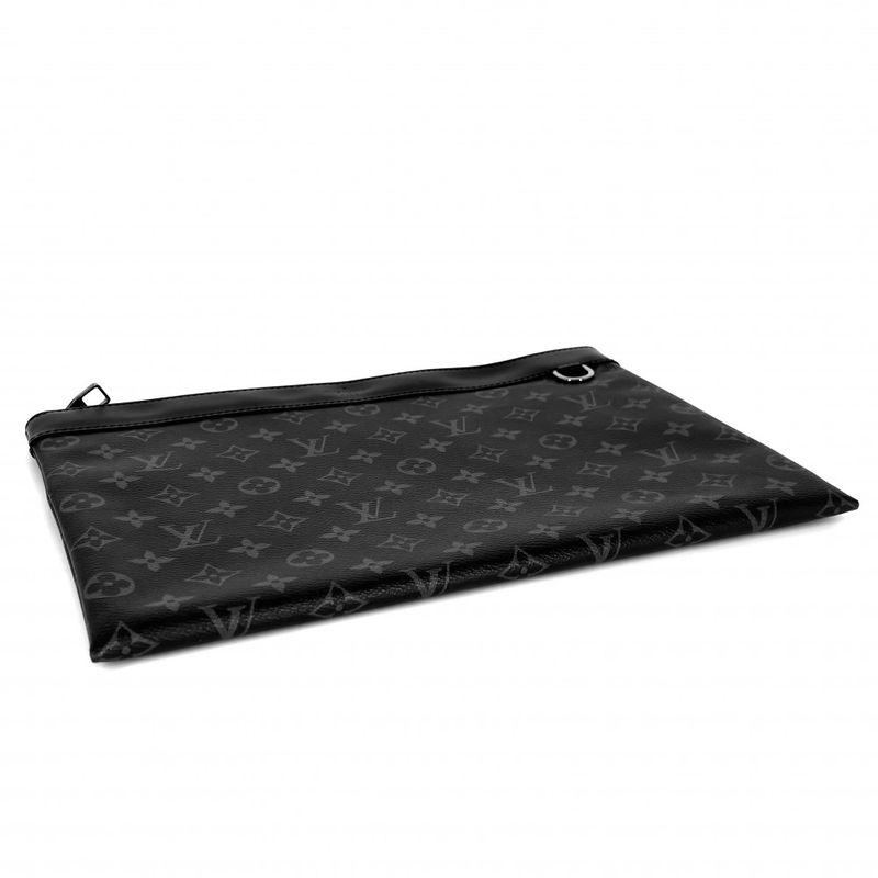 Louis Vuitton Clutch Bag Men's Monogram Eclipse Pochette Dis Cabas Lee Second