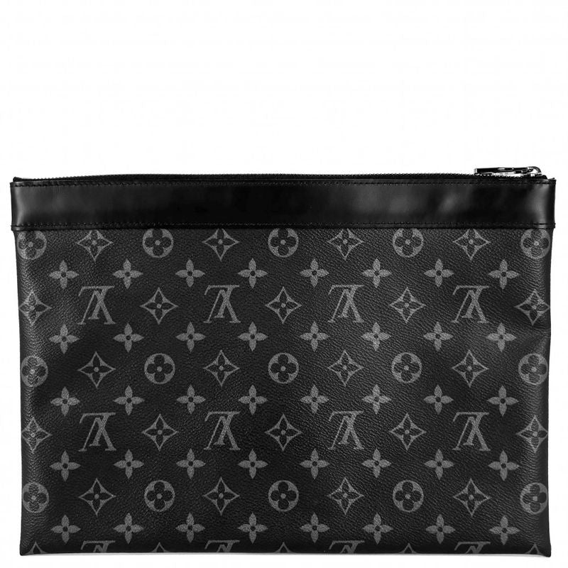Louis Vuitton Clutch Bag Men's Monogram Eclipse Pochette Dis Cabas Lee Second