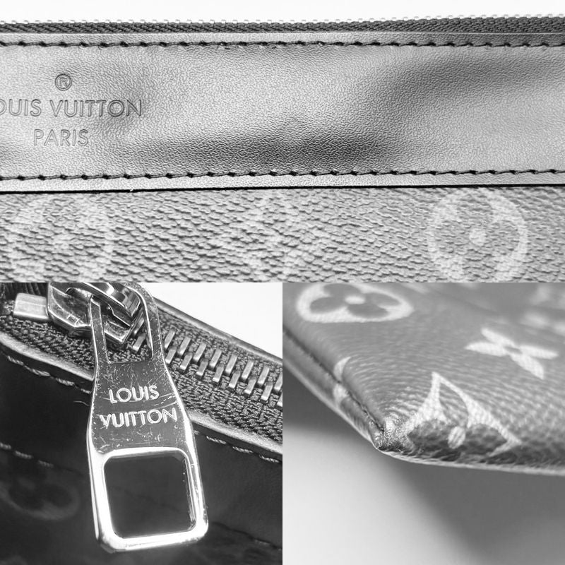 Louis Vuitton Clutch Bag Men's Monogram Eclipse Pochette Dis Cabas Lee Second