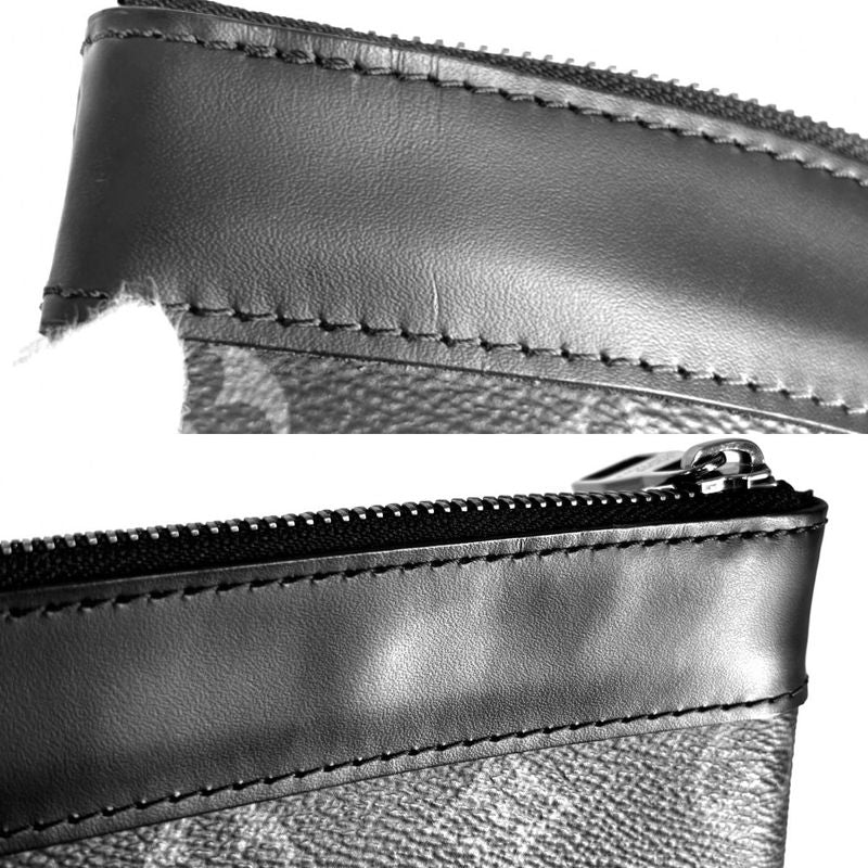 Louis Vuitton Clutch Bag Men's Monogram Eclipse Pochette Dis Cabas Lee Second