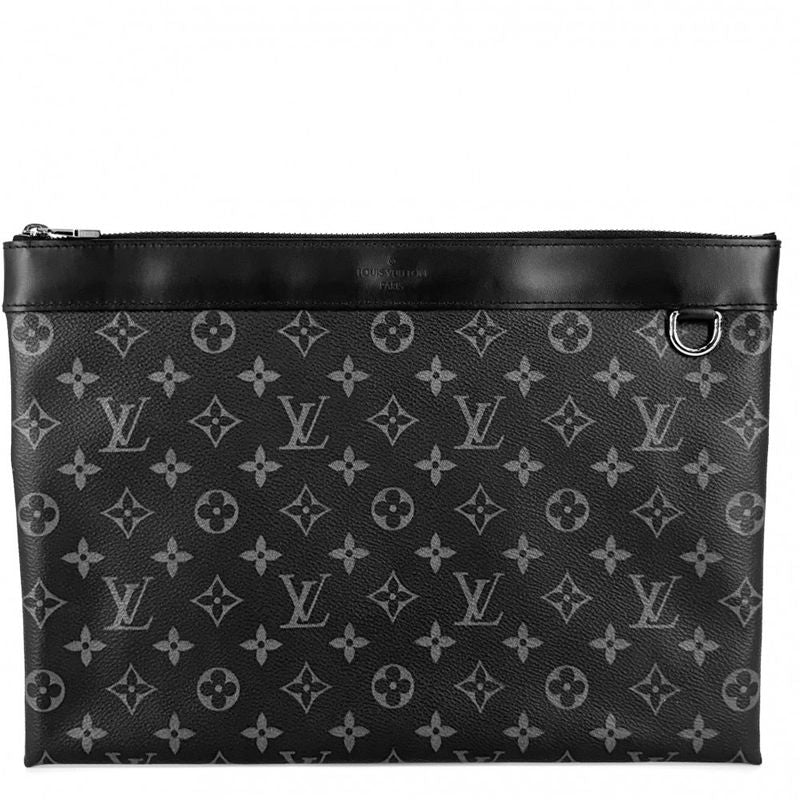 Louis Vuitton Clutch Bag Men's Monogram Eclipse Pochette Dis Cabas Lee Second