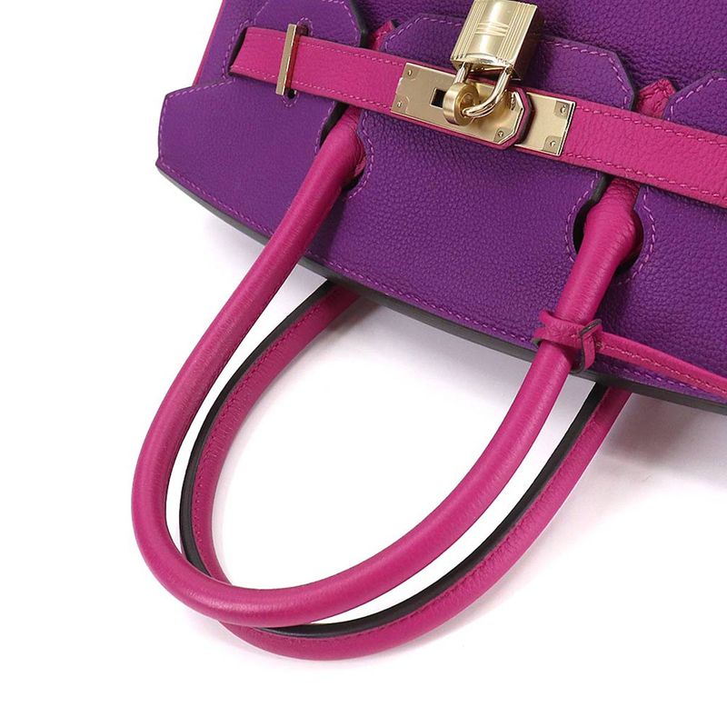 Exhibit Hermes Birkin 30 Personal SPO Hand Bag Togo Anemone Rose Purple C