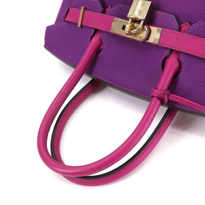 Exhibit Hermes Birkin 30 Personal SPO Hand Bag Togo Anemone Rose Purple C