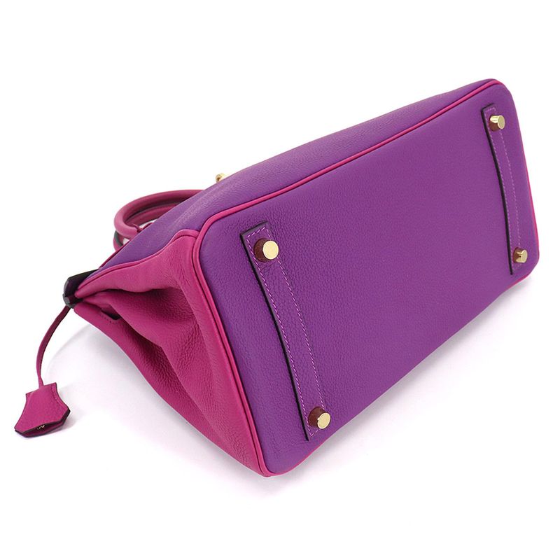 Exhibit Hermes Birkin 30 Personal SPO Hand Bag Togo Anemone Rose Purple C