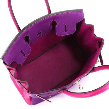 Exhibit Hermes Birkin 30 Personal SPO Hand Bag Togo Anemone Rose Purple C