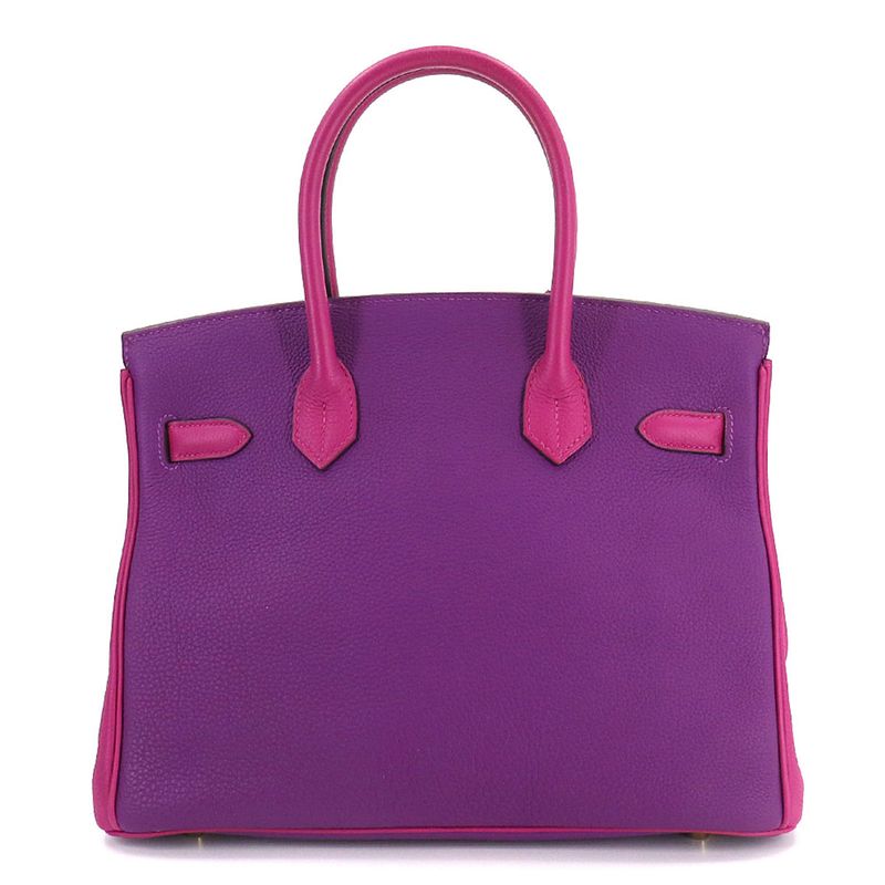 Exhibit Hermes Birkin 30 Personal SPO Hand Bag Togo Anemone Rose Purple C