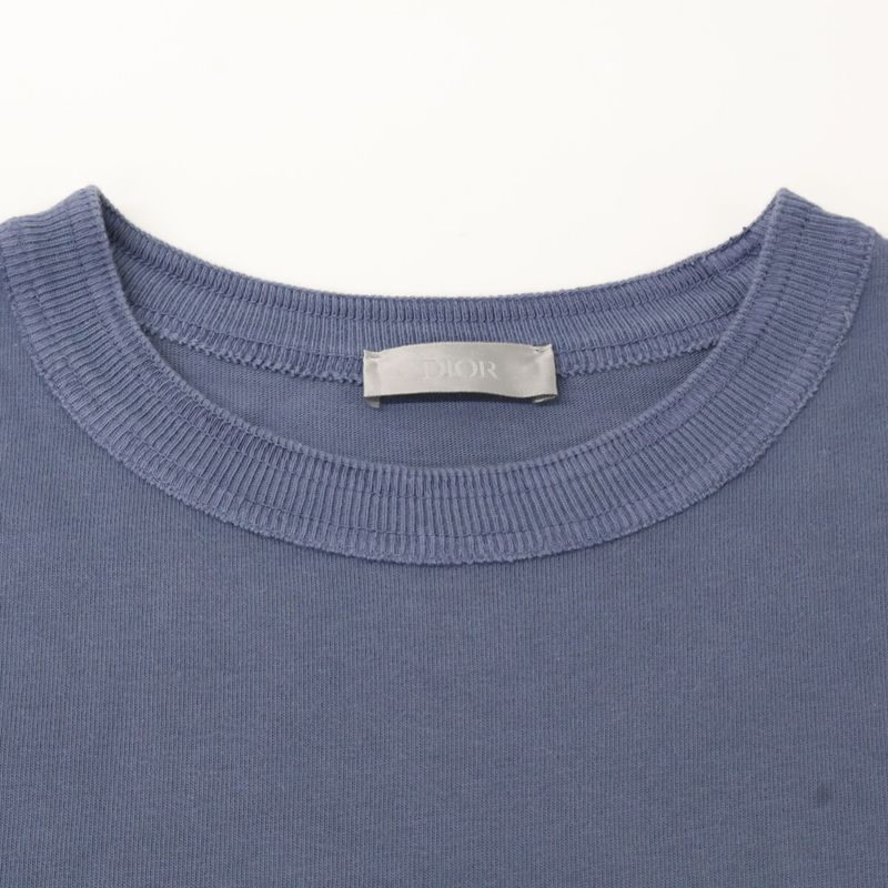 DIOR ×stone Island Blue Logo Short-sleeved T-shirt M