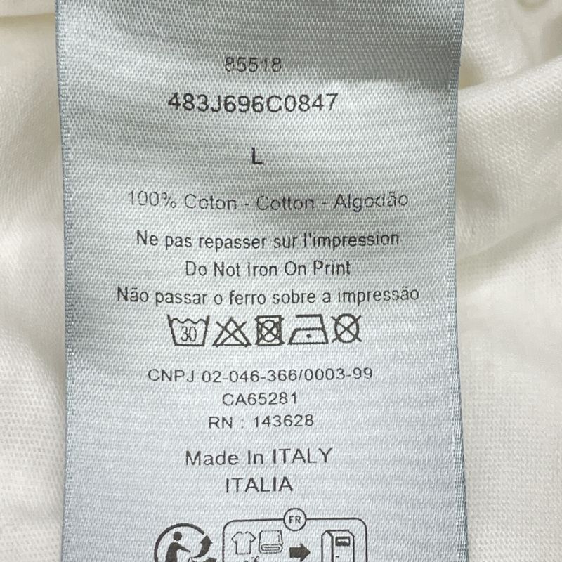 DIOR White And Pink Logo Short Sleeve T-shirt 24ss L