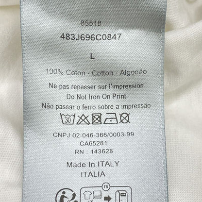 DIOR White And Pink Logo Short Sleeve T-shirt 24ss L