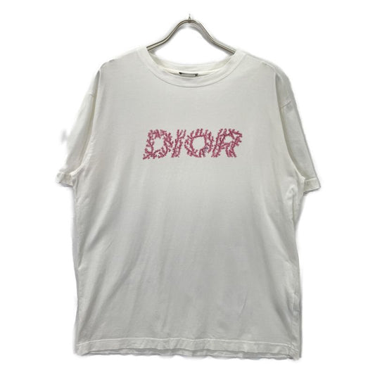DIOR White And Pink Logo Short Sleeve T-shirt 24ss L
