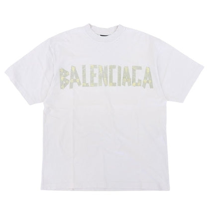 Balenciaga Beautiful Tape Type T-shirt Top Men's White S 739784 23SS S