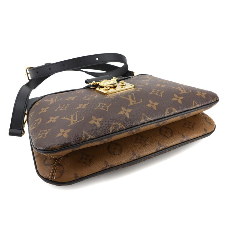 Louis Vuitton Monogram Reverse LV Twinny Shoulder Bag Brown M46659 RFID LV