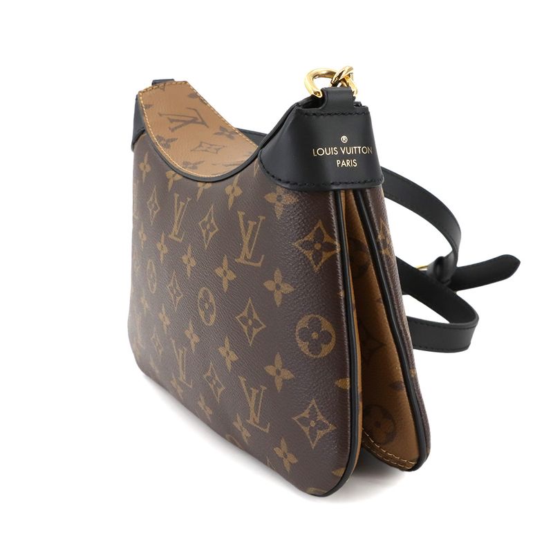 Louis Vuitton Monogram Reverse LV Twinny Shoulder Bag Brown M46659 RFID LV