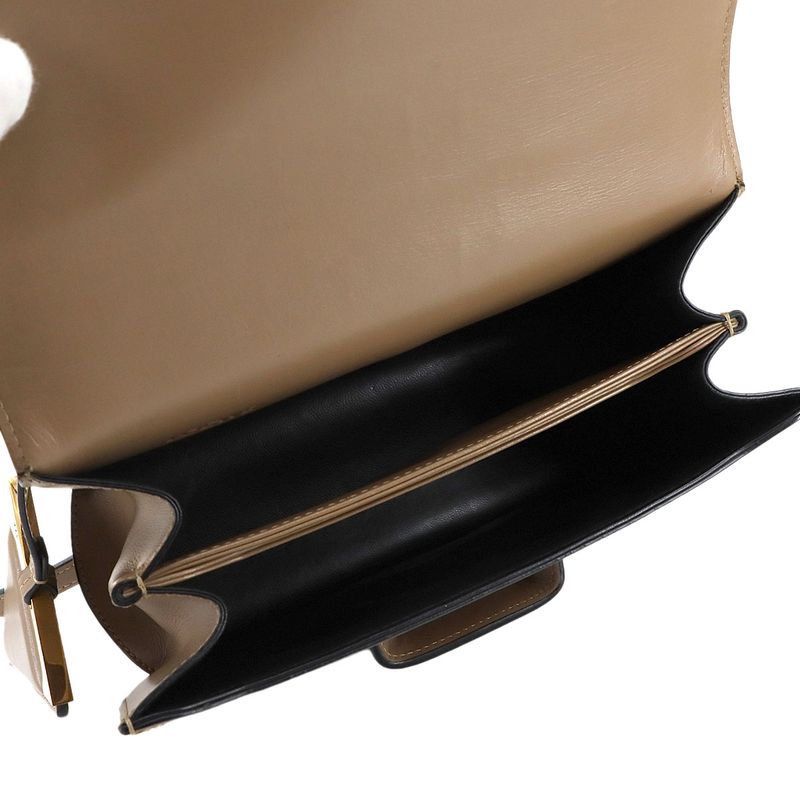 Loewe Barcelona Shoulder Bag Leather Brown Gold Hardware Barcelona Bag 90299245