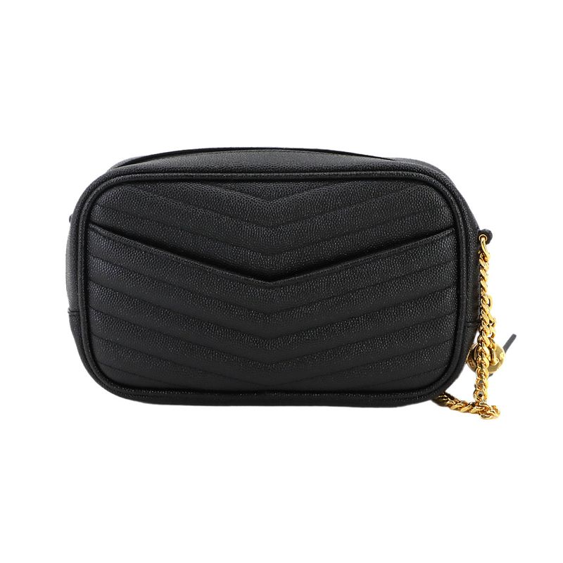 Saint Laurent Lou Mini Bag Chain Shoulder Bag Leather Black 618057 Lou Mini Bag