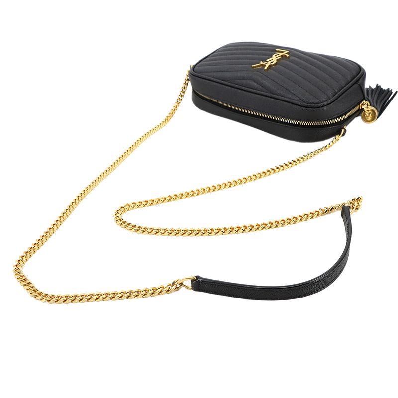 Saint Laurent Lou Mini Bag Chain Shoulder Bag Leather Black 618057 Lou Mini Bag