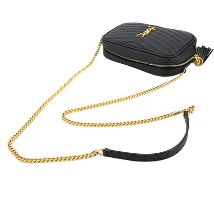 Saint Laurent Lou Mini Bag Chain Shoulder Bag Leather Black 618057 Lou Mini Bag