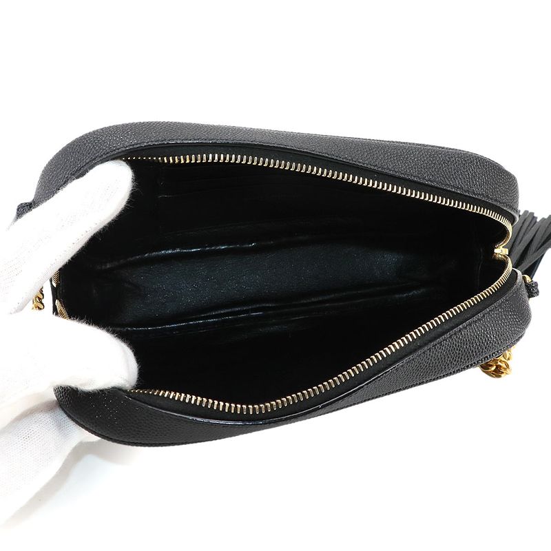 Saint Laurent Lou Mini Bag Chain Shoulder Bag Leather Black 618057 Lou Mini Bag