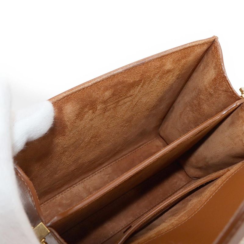 Saint Laurent Cassandra Top Handle Mini 2way Hand Shoulder Bag Canvas Leather