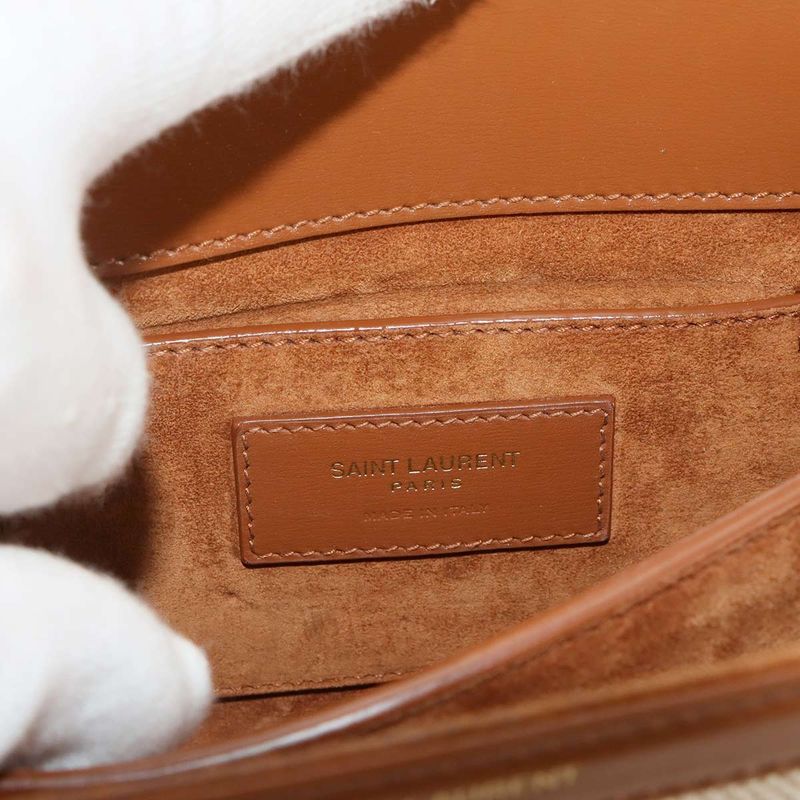 Saint Laurent Cassandra Top Handle Mini 2way Hand Shoulder Bag Canvas Leather