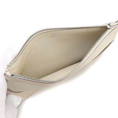 Hermes Dogon GM Folding Long Wallet Togo Cles X Engraved Silver Hardware Dogon