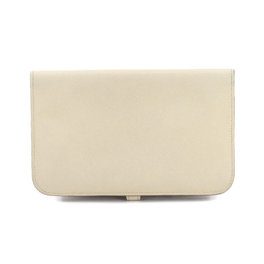 Hermes Dogon GM Folding Long Wallet Togo Cles X Engraved Silver Hardware Dogon