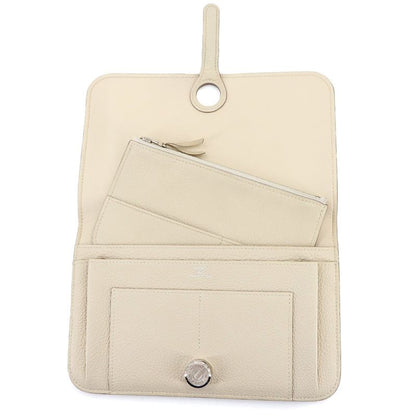 Hermes Dogon GM Folding Long Wallet Togo Cles X Engraved Silver Hardware Dogon