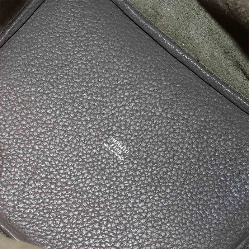 Hermes Picotin Lock MM Hand Bag Taurillon Cles Mance Etang ?P Engraved Silver