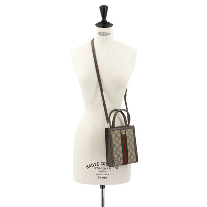 Exhibit Gucci Ophidia Small 2way Hand Shoulder Bag GG Supreme Canvas Leather