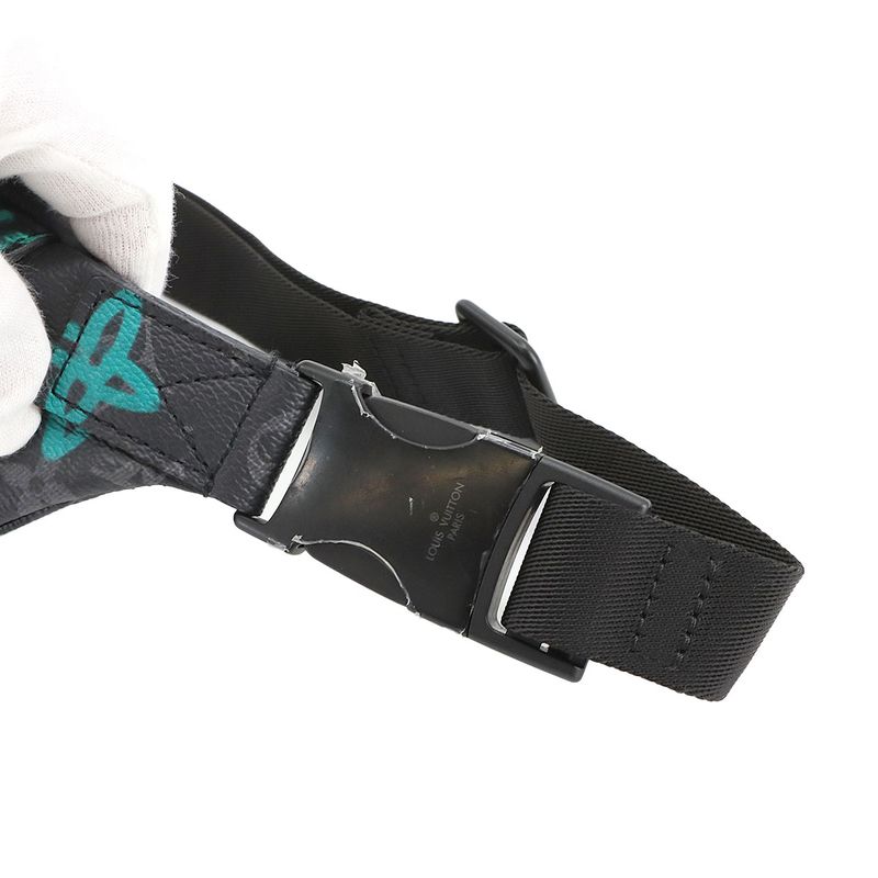 Louis Vuitton Monogram Eclipse Graffiti Discabas Lee Bum Bag PM Body Bag