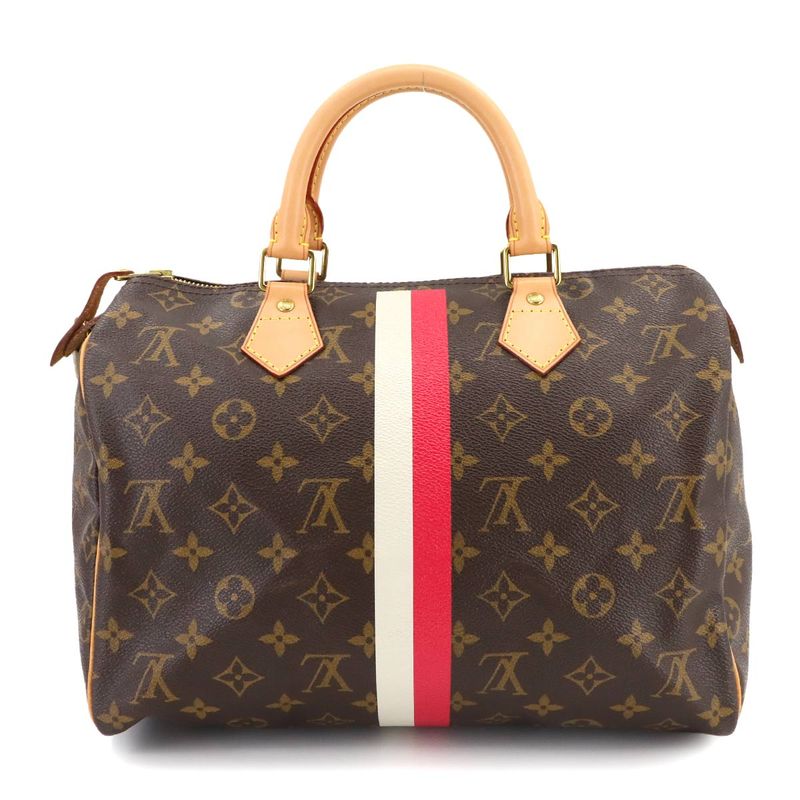 Louis Vuitton Monogram Speedy 30 Hand Bag Brown M41526 Gold Hardware Speedy