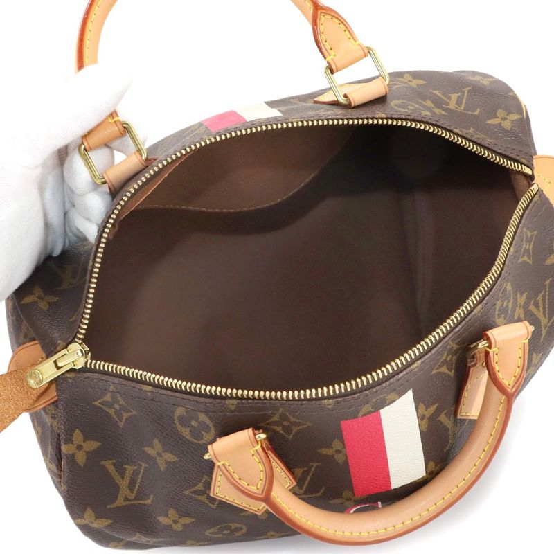 Louis Vuitton Monogram Speedy 30 Hand Bag Brown M41526 Gold Hardware Speedy
