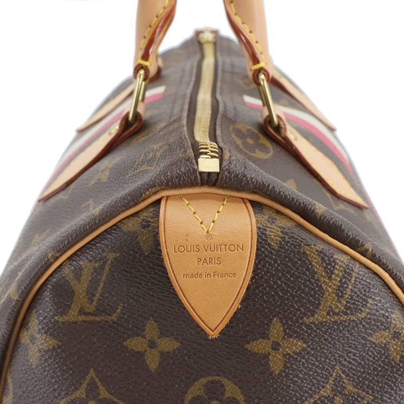 Louis Vuitton Monogram Speedy 30 Hand Bag Brown M41526 Gold Hardware Speedy