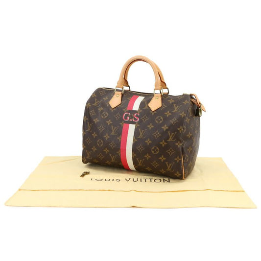 Louis Vuitton Monogram Speedy 30 Hand Bag Brown M41526 Gold Hardware Speedy