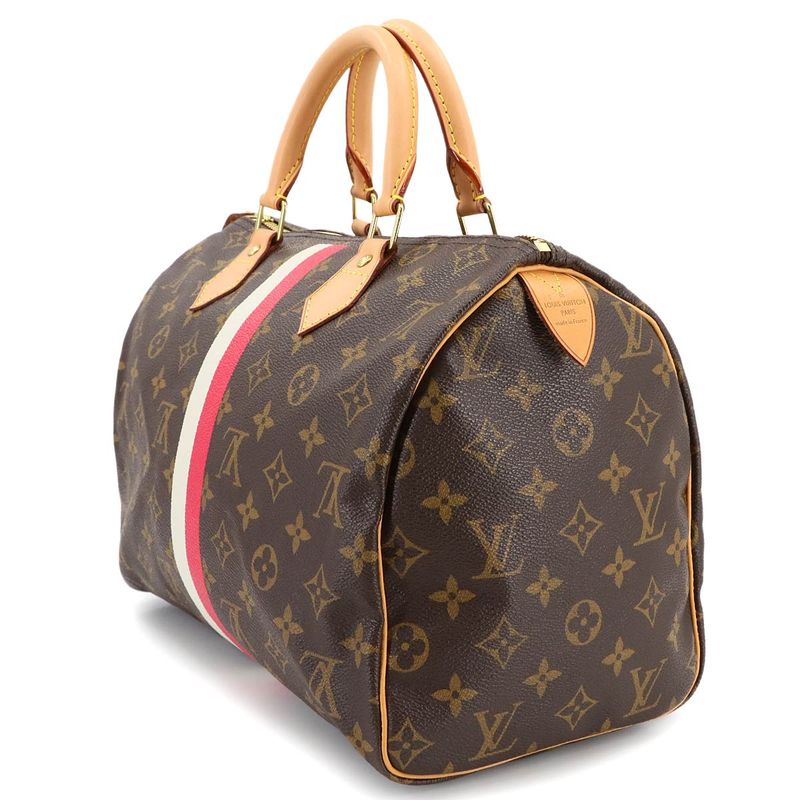 Louis Vuitton Monogram Speedy 30 Hand Bag Brown M41526 Gold Hardware Speedy