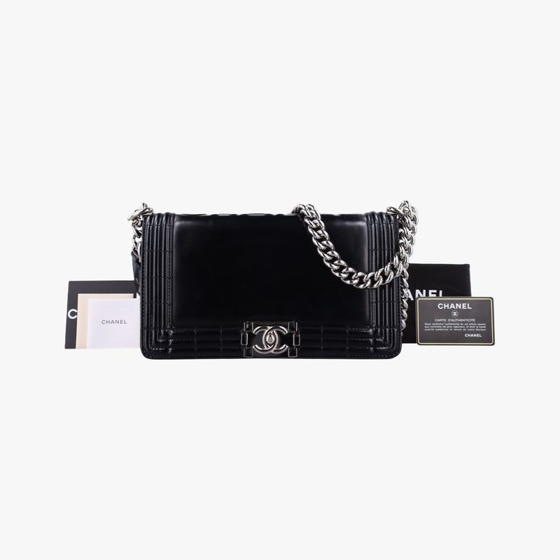 Chanel Boy Chanel Black Patent A67018 16602717