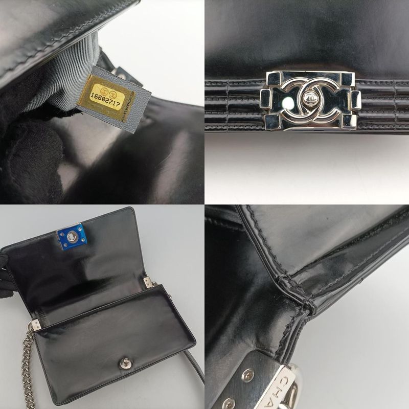 Chanel Boy Chanel Black Patent A67018 16602717