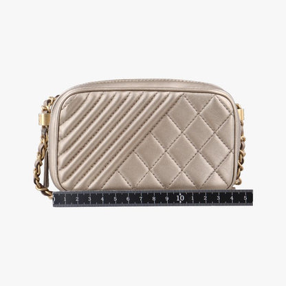 Chanel Coco Boy Camera Case Gold Lambskin A9265420746948