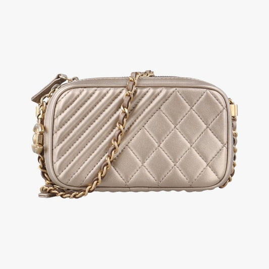 Chanel Coco Boy Camera Case Gold Lambskin A9265420746948