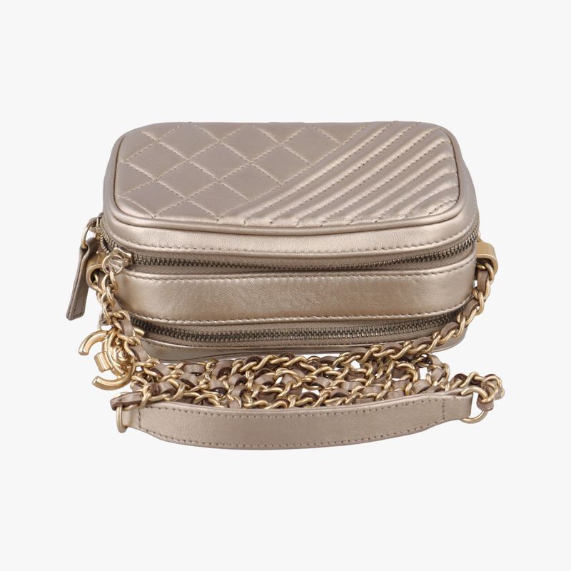 Chanel Coco Boy Camera Case Gold Lambskin A9265420746948