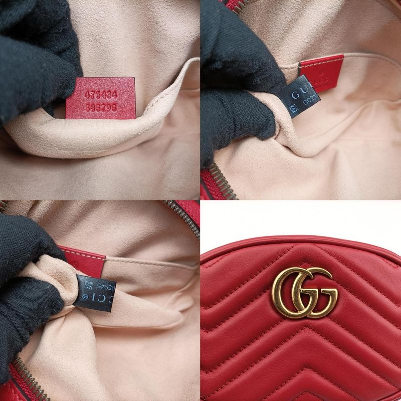 Guccigg Marmont Red Leather 476434 C021705945