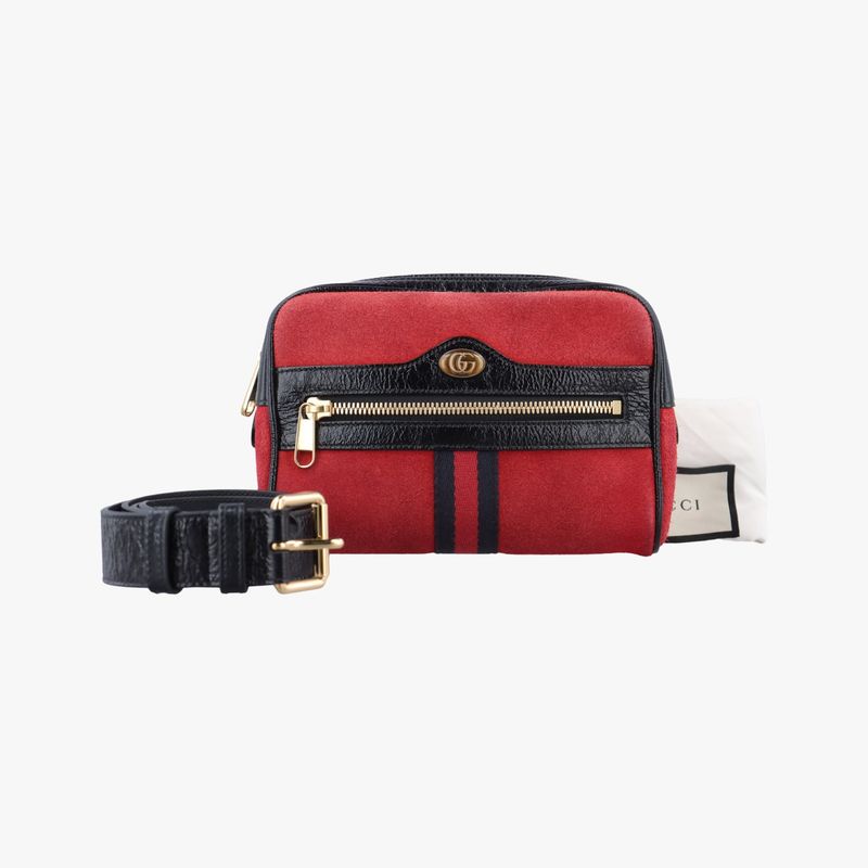 Gucci Ophidia Red And Black Suede And Leather 517076 B024276470