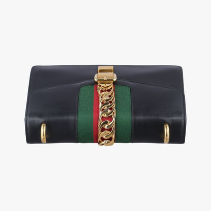 Gucci Sylvie Black X Green X Red Leather 421882 C020002433