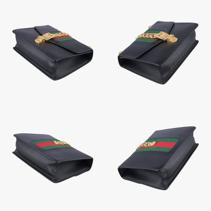 Gucci Sylvie Black X Green X Red Leather 421882 C020002433