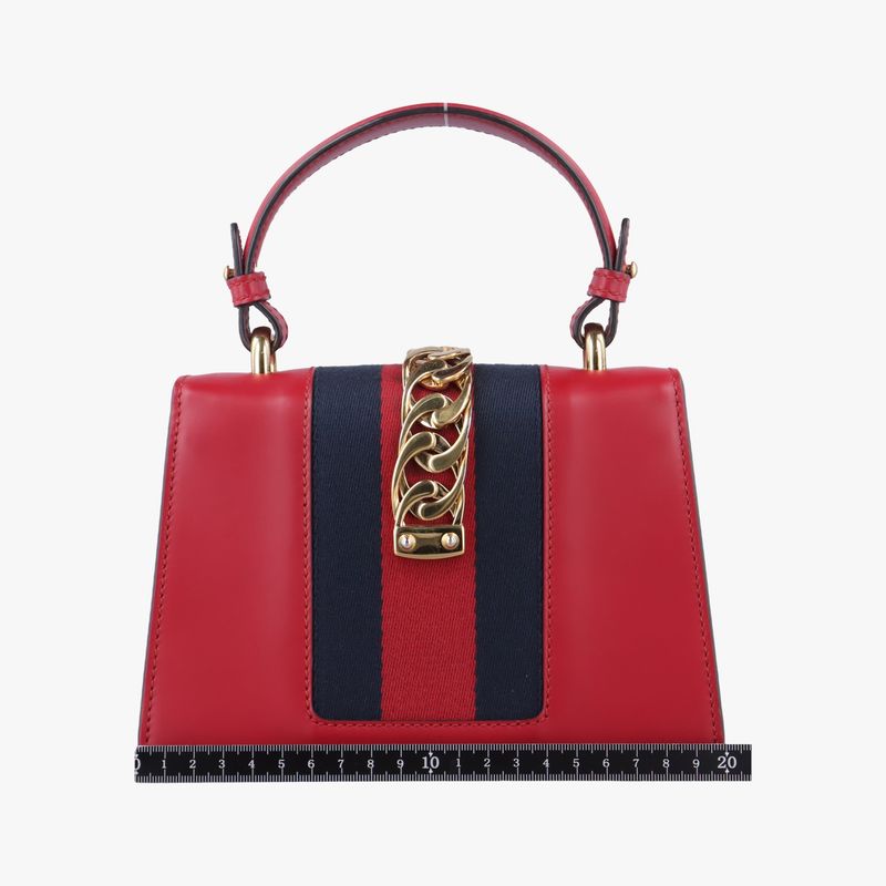 Gucci Sylvie Red And Navy Leather 470270 B022343184