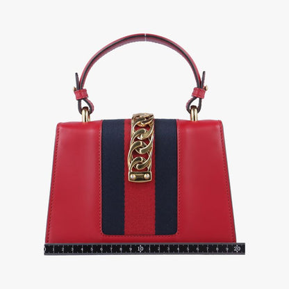 Gucci Sylvie Red And Navy Leather 470270 B022343184
