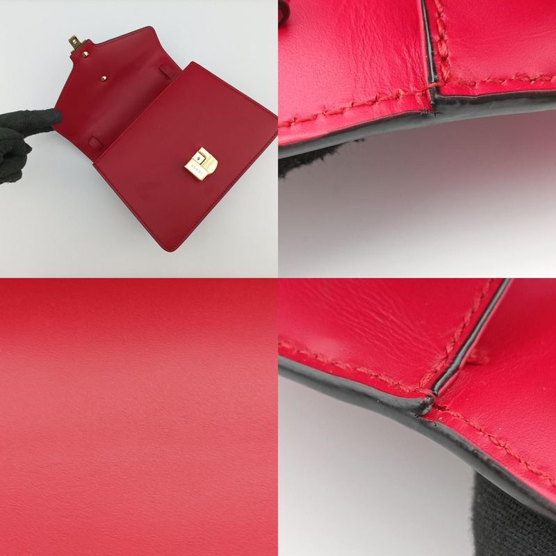 Gucci Sylvie Red And Navy Leather 470270 B022343184