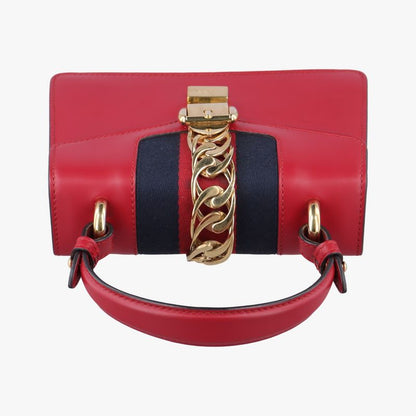 Gucci Sylvie Red And Navy Leather 470270 B022343184