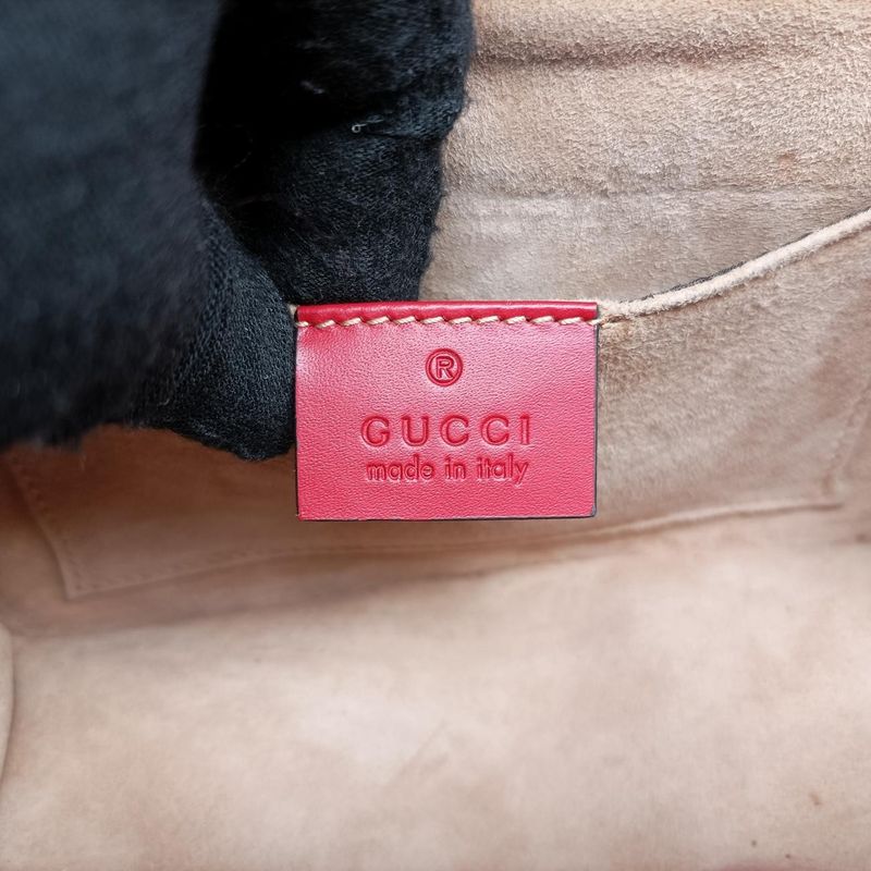 Gucci Sylvie Red And Navy Leather 470270 B022343184