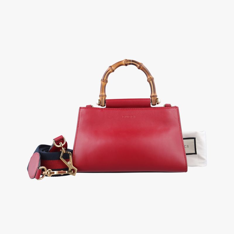 Gucci Bamboo Nim Fair Red Leather 470271 D021771045